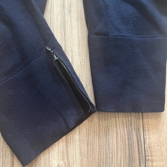 $328 PER SE by CARLISLE Cashmere Blend Knit Jogger Drawstring Pants Ankle Zip M - Picture 5 of 14